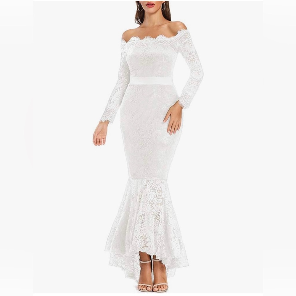 Floral lace mermaid dress
